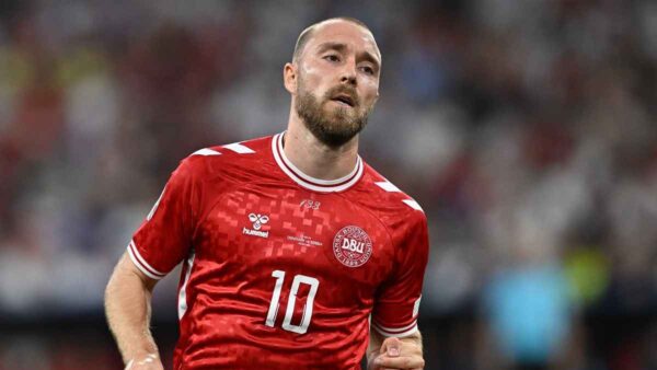 Cristian Eriksen, con la maglia della Danimarca
