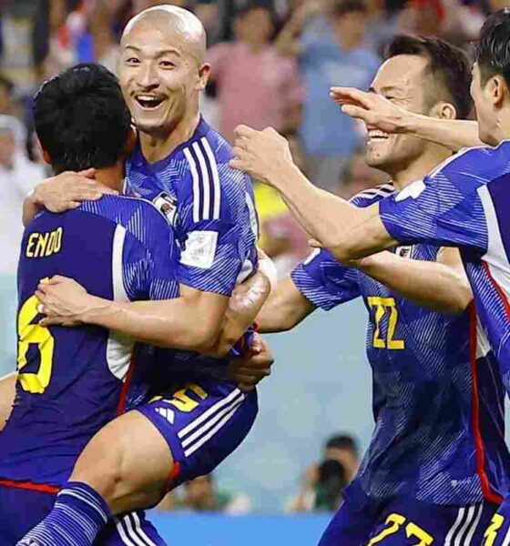 Giappone esultanza gol