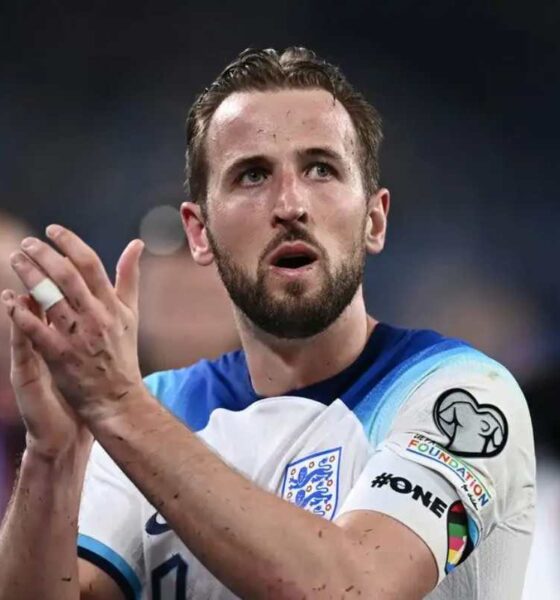 Harry Kane con la maglia dell'Inghilterra