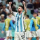 Messi con la maglia dell'Argentina