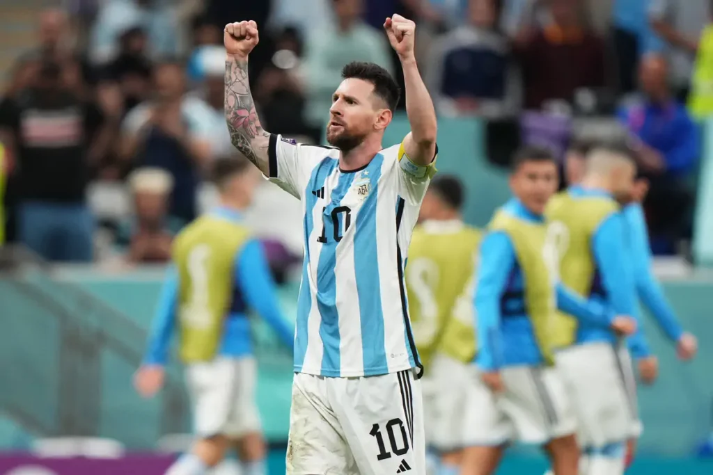 Lionel Messi con la maglia dell'Argentina