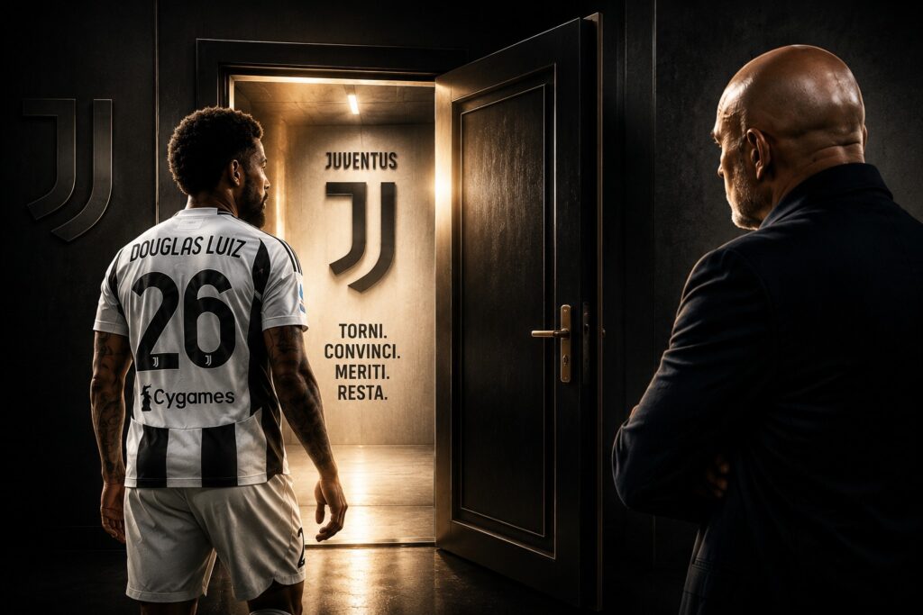 Douglas Luiz torna alla Juventus dopo il prestito all’Aston Villa