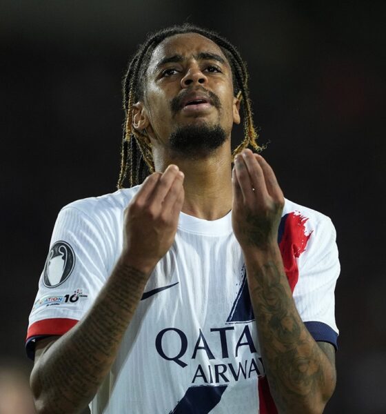 Barcola con la maglia del Psg