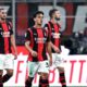 La delusione dei giocatori rossoneri durante Milan Cagliari