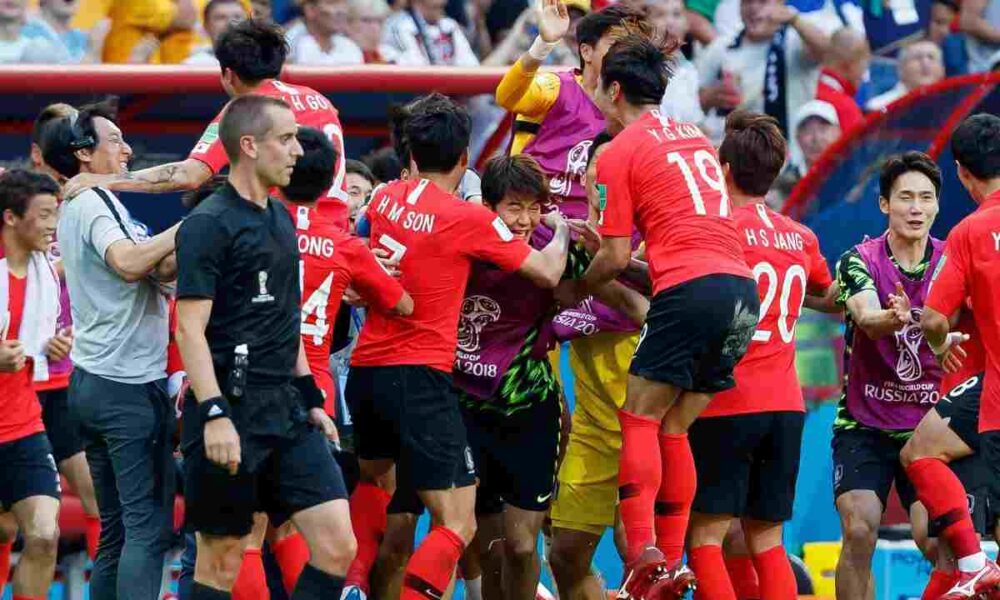 Esultanza gol Corea Del Sud Mondiale