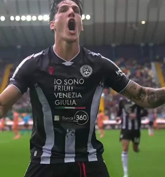 Zaniolo esulta dopo un gol contro l'Atalanta