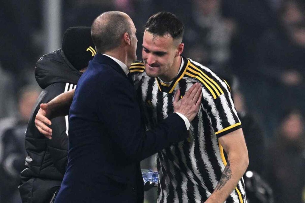 Il saluto tra Allegri e Gatti