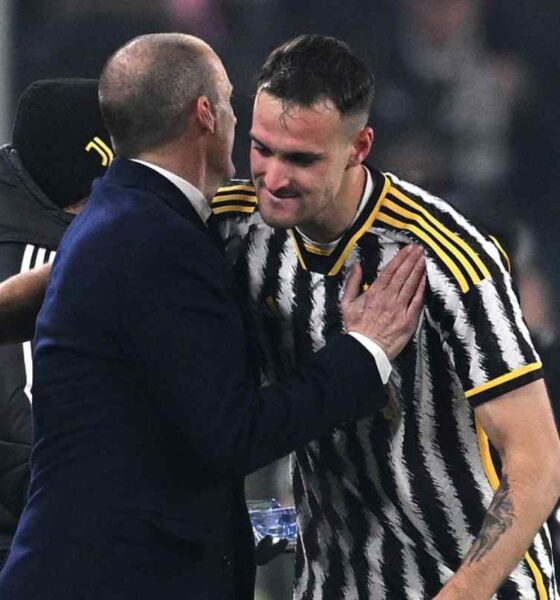 Il saluto tra Allegri e Gatti