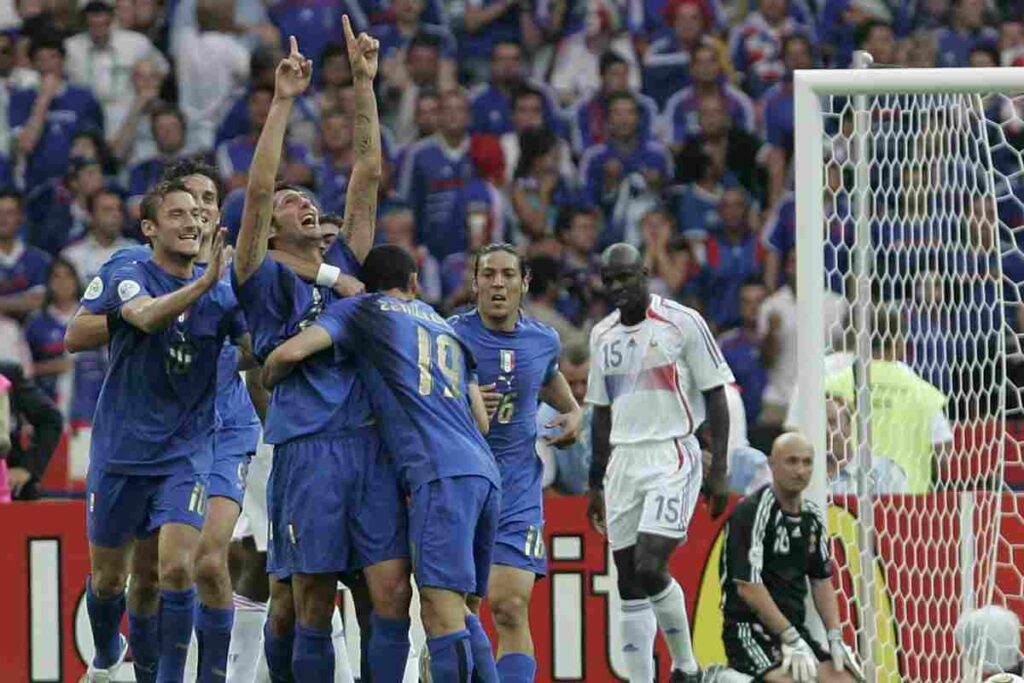 Esultanza Materazzi gol Italia Francia