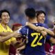 AL RAYYAN (l r) Daichi Kamada of Japan, Shogo Taniguchi of Japan, Maya Yoshida of Japan, Diazen Maeda of Japan, Takuma