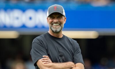 Chelsea v Liverpool Premier League 13/08/2023. Liverpool manager Jurgen Klopp during the warm up before the Premier Leag