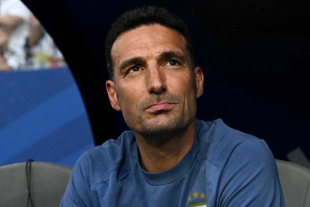 Scaloni durante Argentina Capo Verde