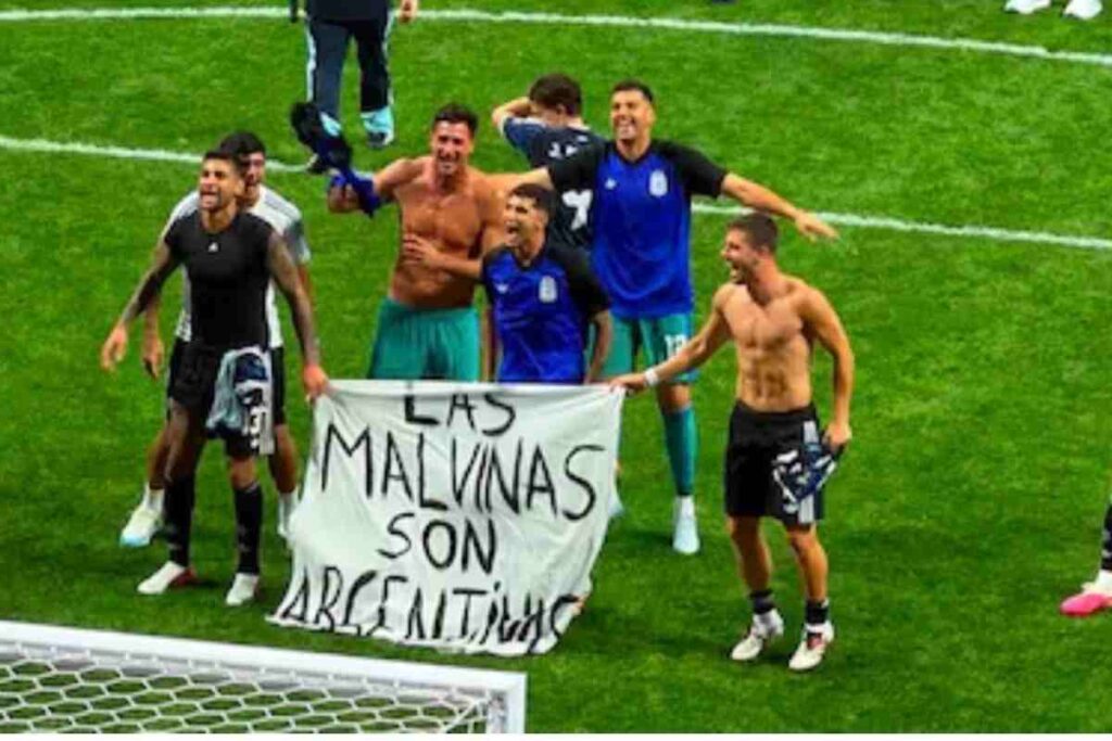 Striscione Malvinas