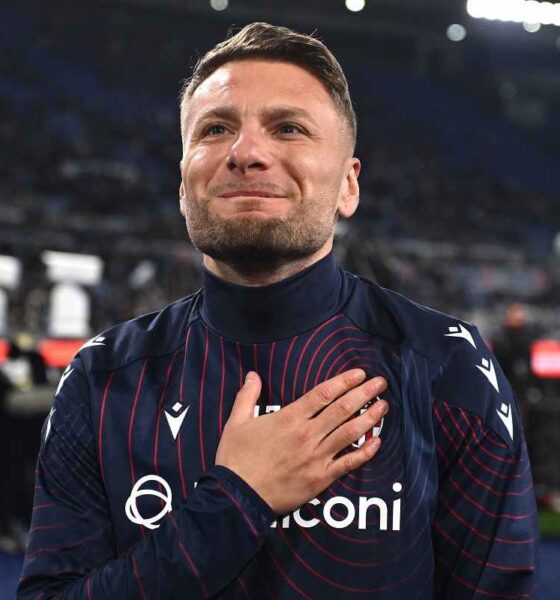 Immobile saluta i suoi ex tifosi al termine di Lazio Bologna