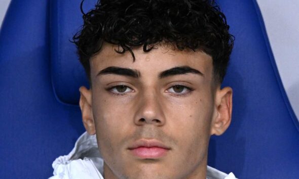 Samuele Inacio in panchina durante Lussemburgo Italia