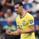 Gabirel Martinelli esulta dopo un suo gol in Brasile Giappone