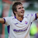 Mastantuono esultanza Venezia Fiorentina per calcio