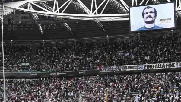 Minuto silenzio Mazzola Juve Atalanta