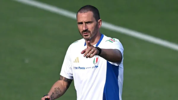 Bonucci allenamento Italia per calcio