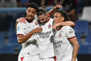 Esultanza Sassuolo Milan per calcio