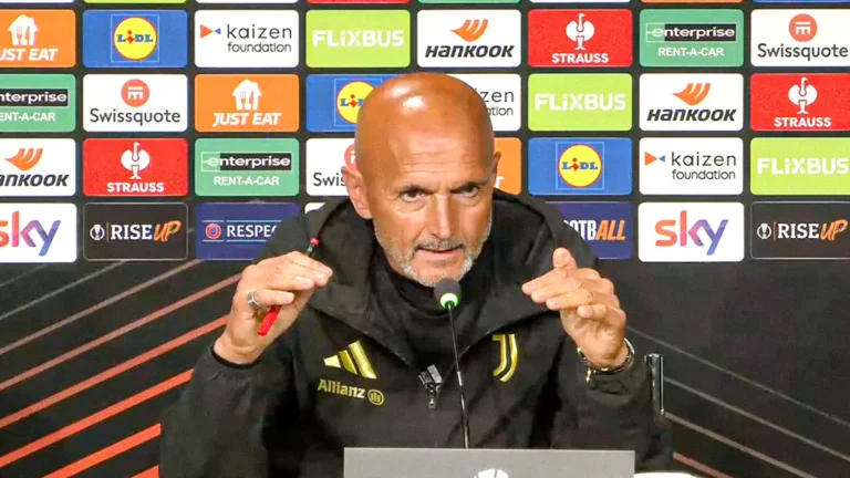 Spalletti in conferenza stampa alla vigilia di Celta Vigo Juve: «Squalifica col Cagliari? Chi ha parlato di schiaffo ha detto il falso…Faremo di tutto per arrivare in fondo all’Europa League» – VIDEO