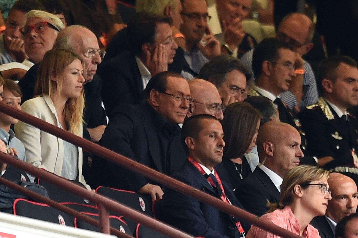 berlusconi silvio barbara galliani tribuna milan agosto 2014 ifa