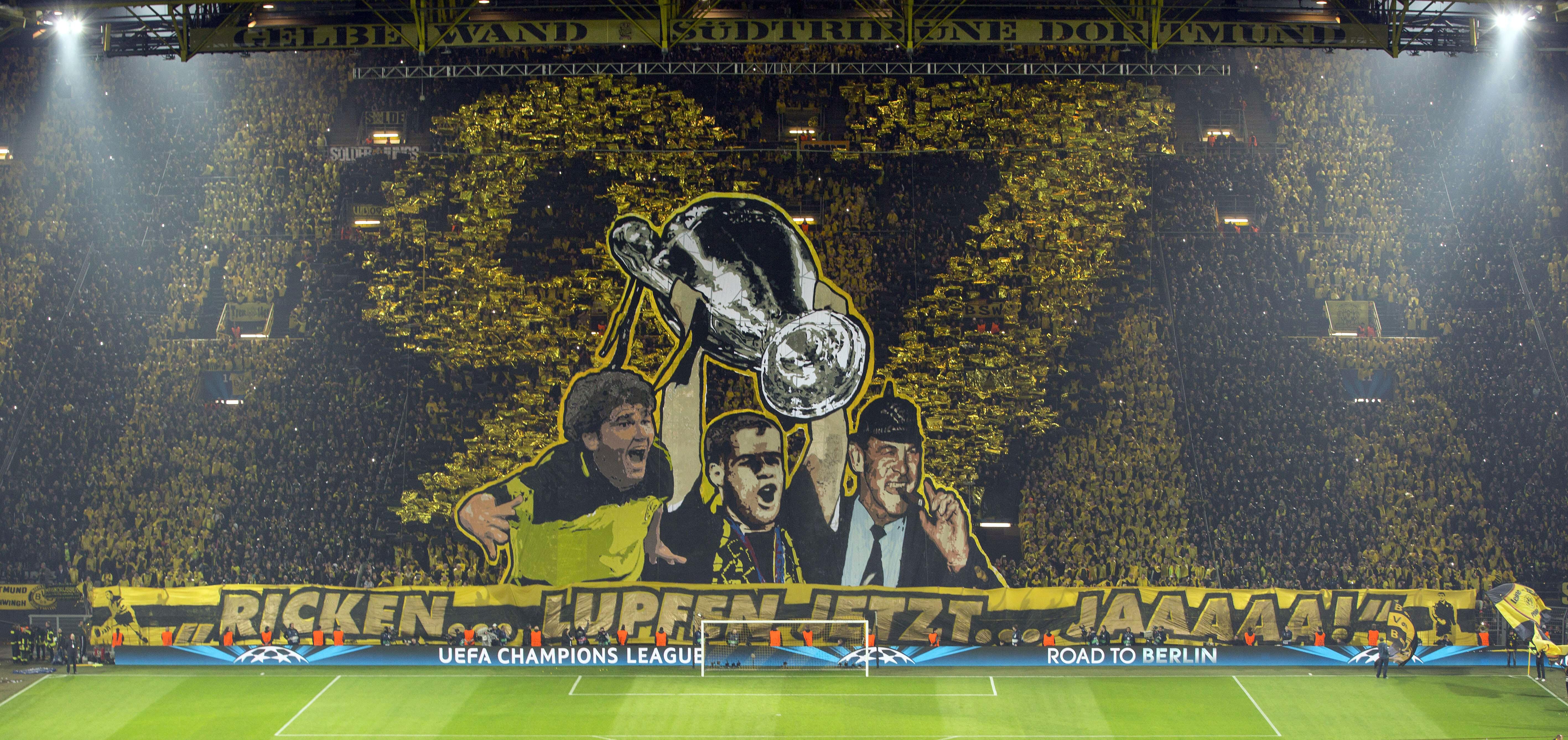 borussia dortmund tifo champions league marzo 2015 ifa