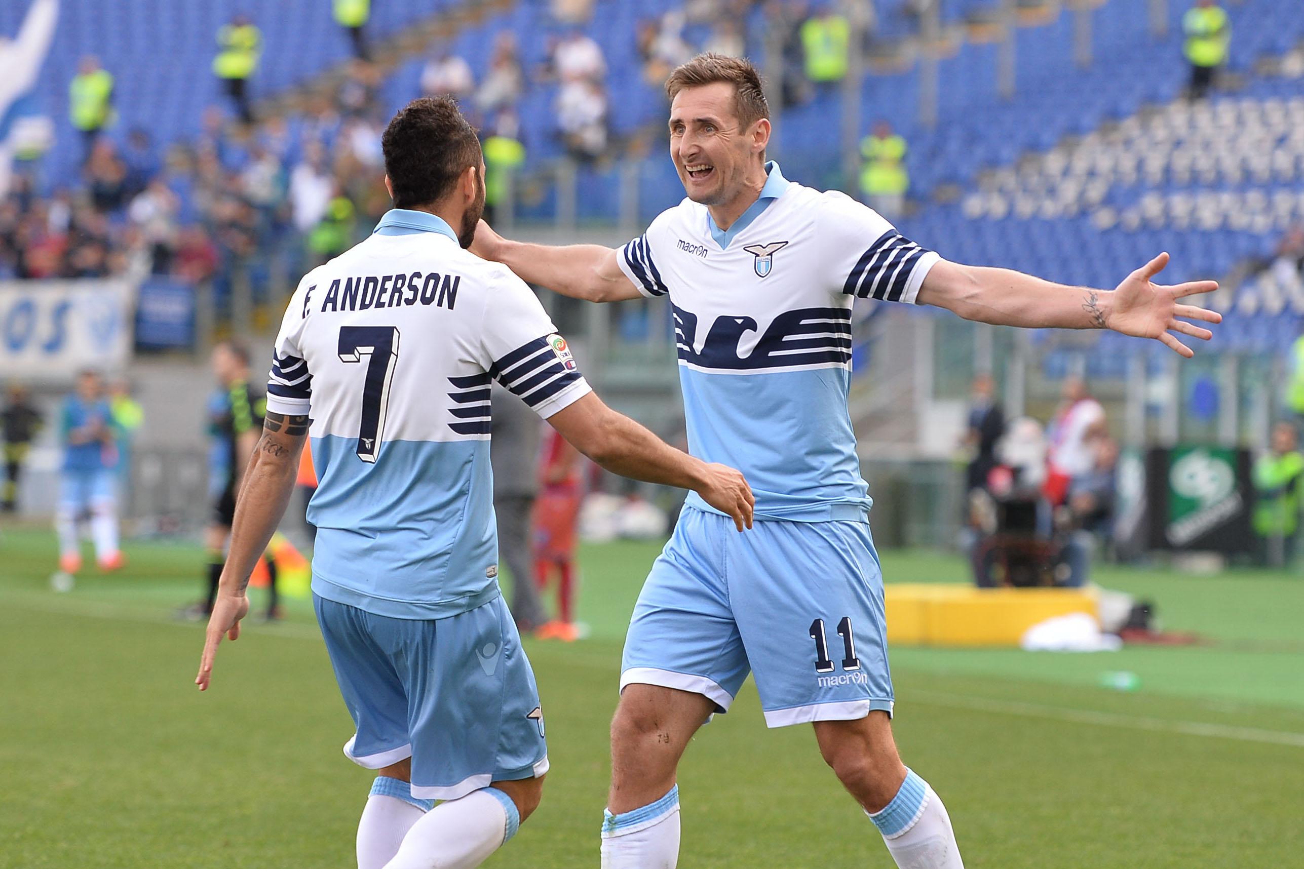 klose anderson esultano lazio aprile 2015 ifa