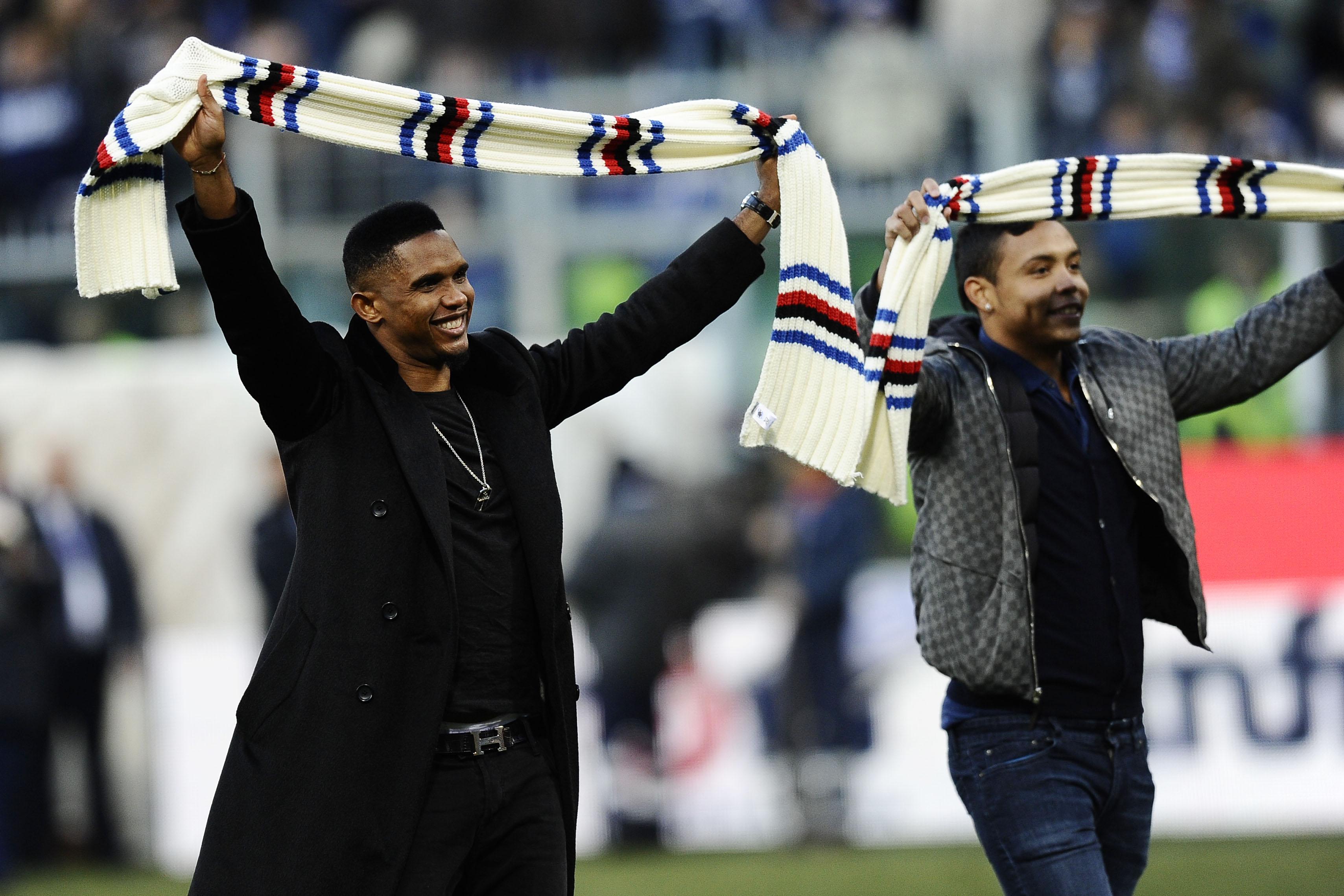 muriel etoo presentazione sampdoria gennaio 2015 ifa