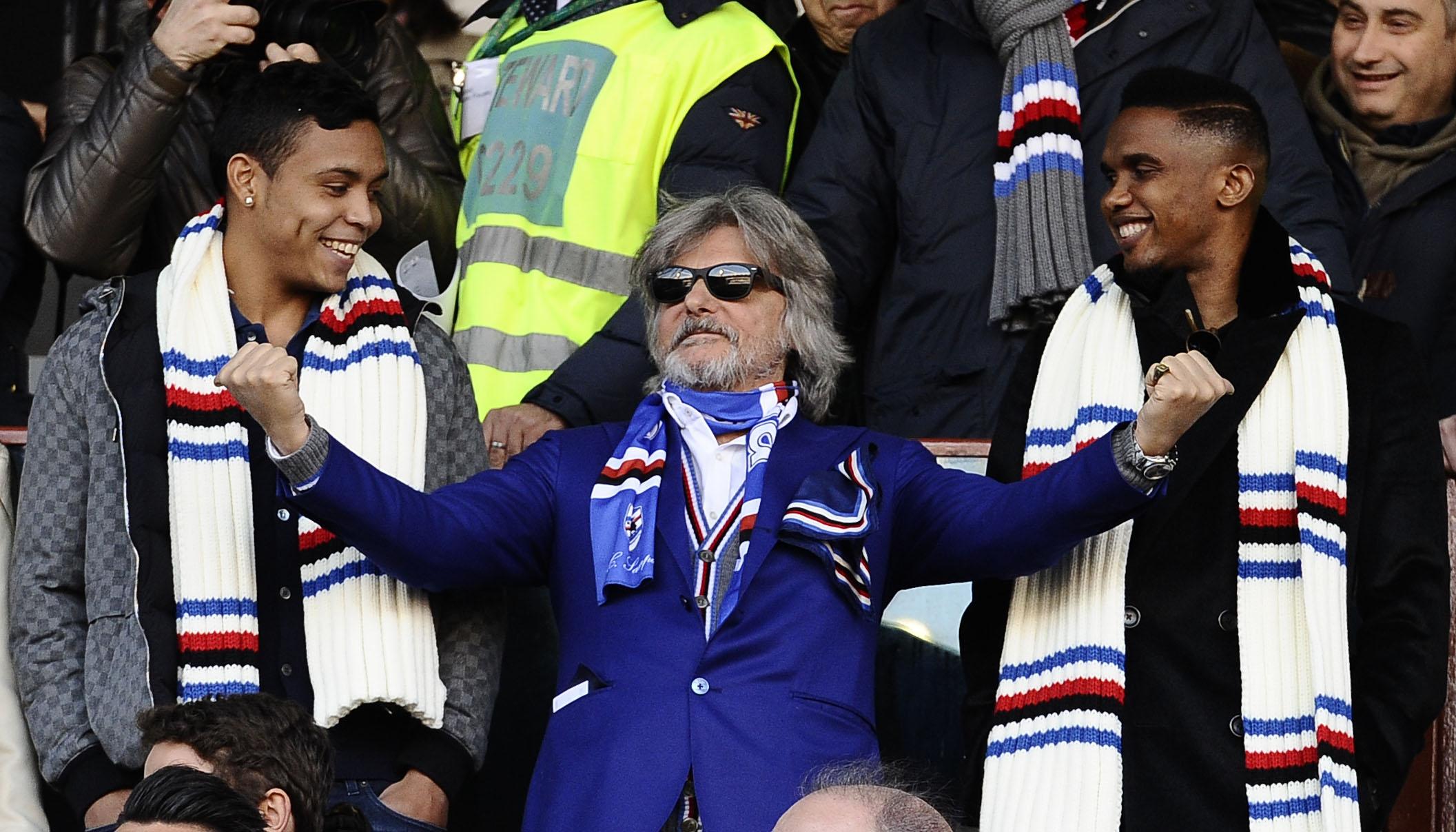 muriel ferrero etoo tribuna sampdoria gennaio 2015 ifa