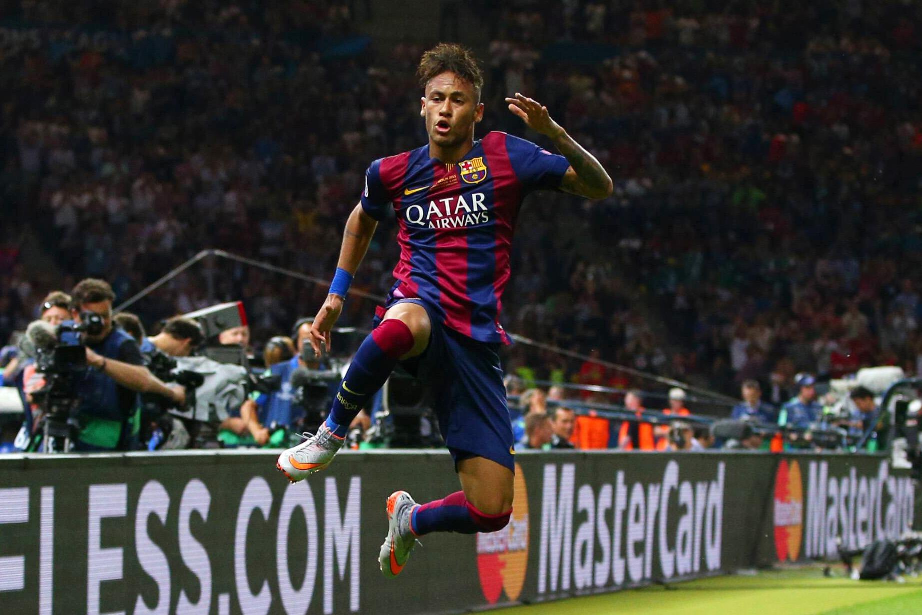 neymar esulta barcellona finale champions league giugno 2015