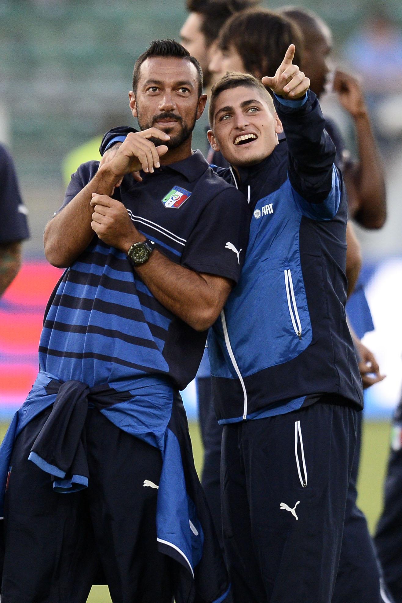 quagliarella verratti riscaldamento italia settembre 2014 ifa