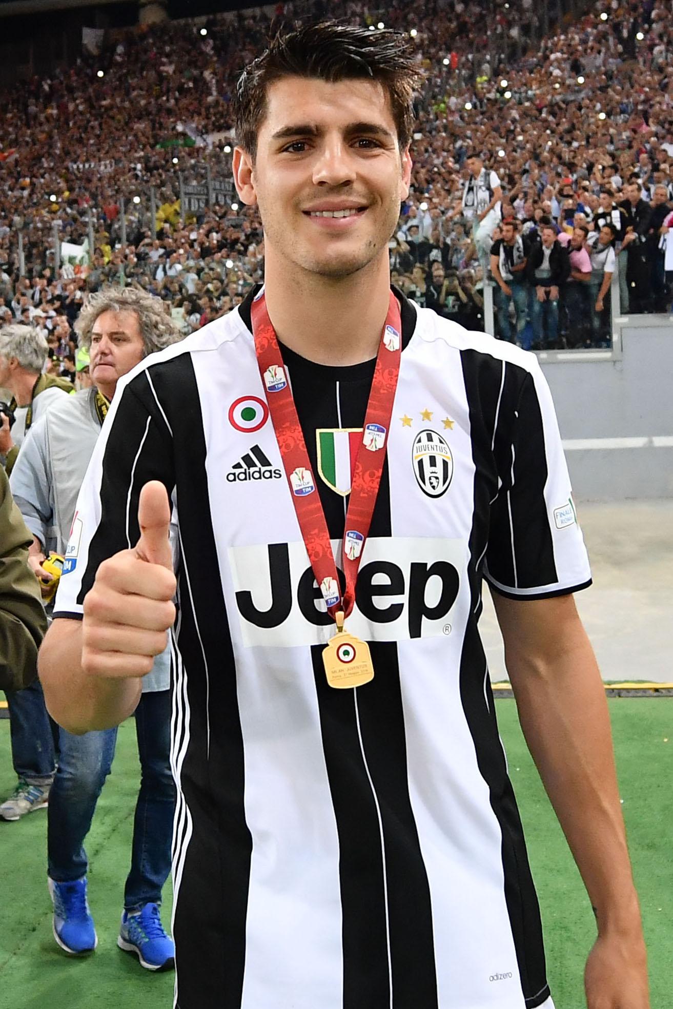 morata premiazione juventus finale coppa italia maggio 2016 ifa