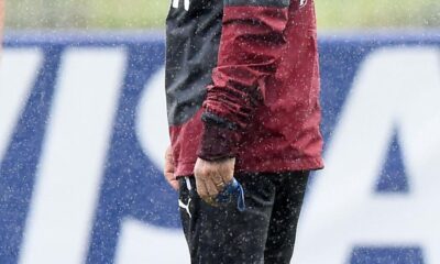 prandelli pioggia allenamento italia giugno 2014 ifa