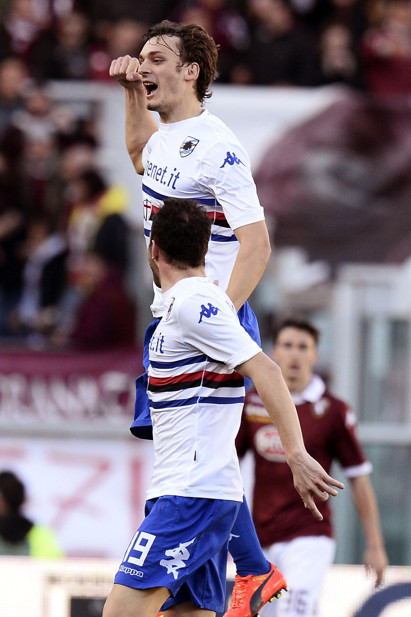 gabbiadini esulta sampdoria away marzo 2014 ifa