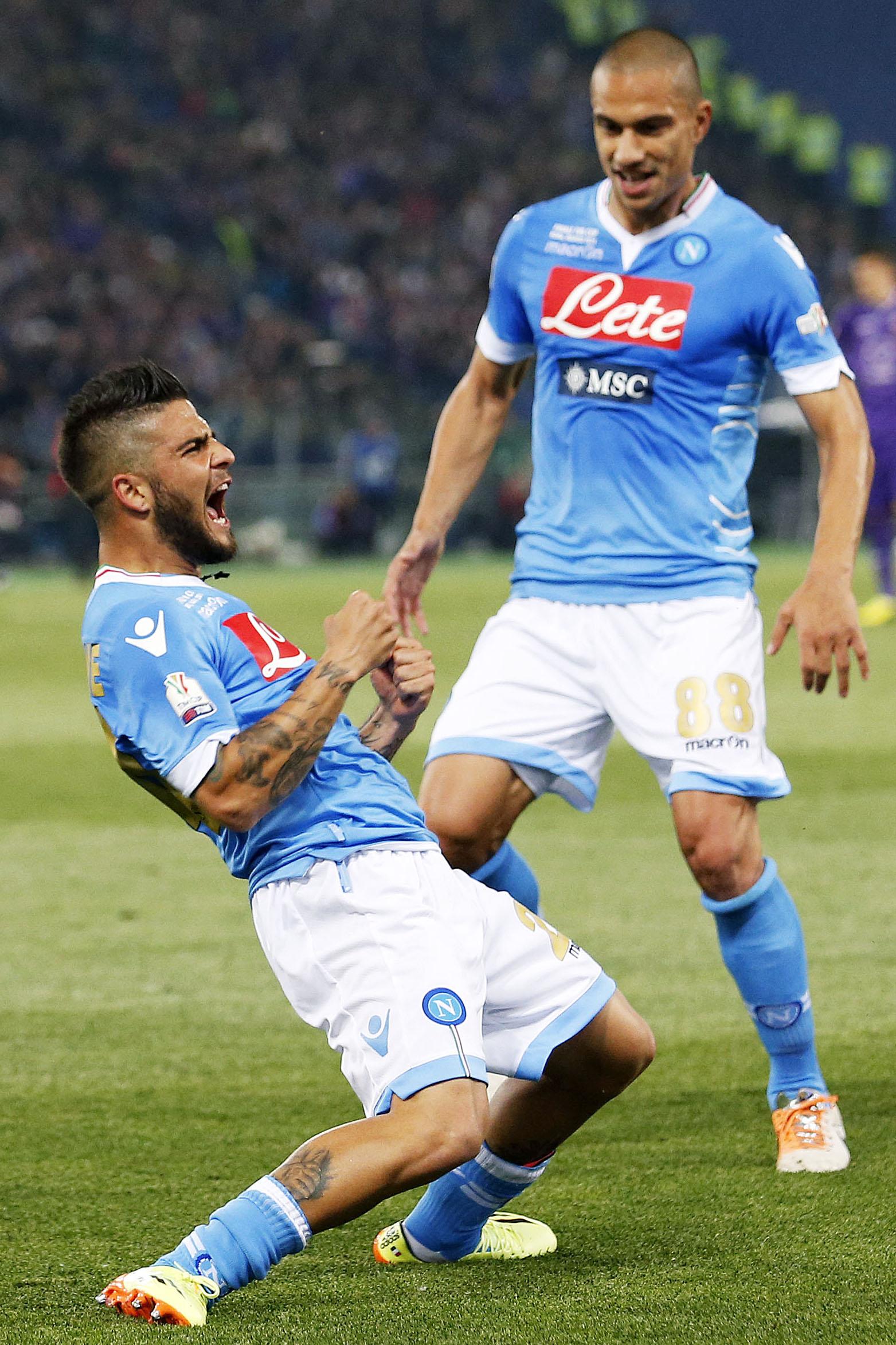insigne inler esultano napoli coppa italia maggio 2014 ifa