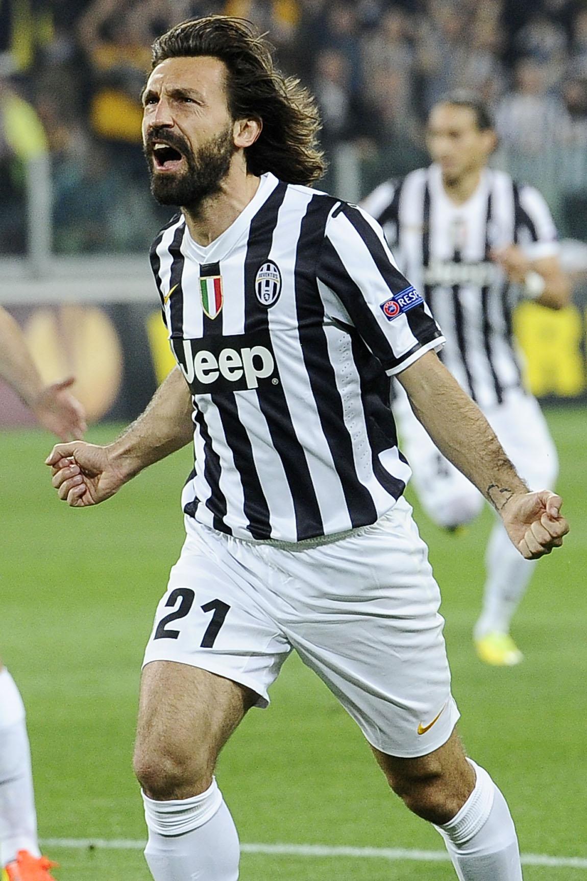 pirlo esulta juventus europa league aprile 2014 ifa